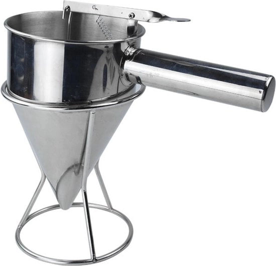 Dispensatore di impasto, pannocotte, dispensatore di impasto, acciaio inossidabile, 600 ml, portioneur di impasto, multicalibro, acciaio inossidabile, dispensatore di torta a camicia con standard, eccellente per pannocotte, dessert
