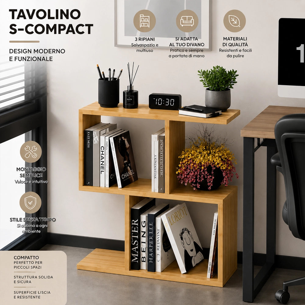 Tavolino da Caffè Quercia Tavolo S Divano Soggiorno Design Moderno 60x60x19.5 cm