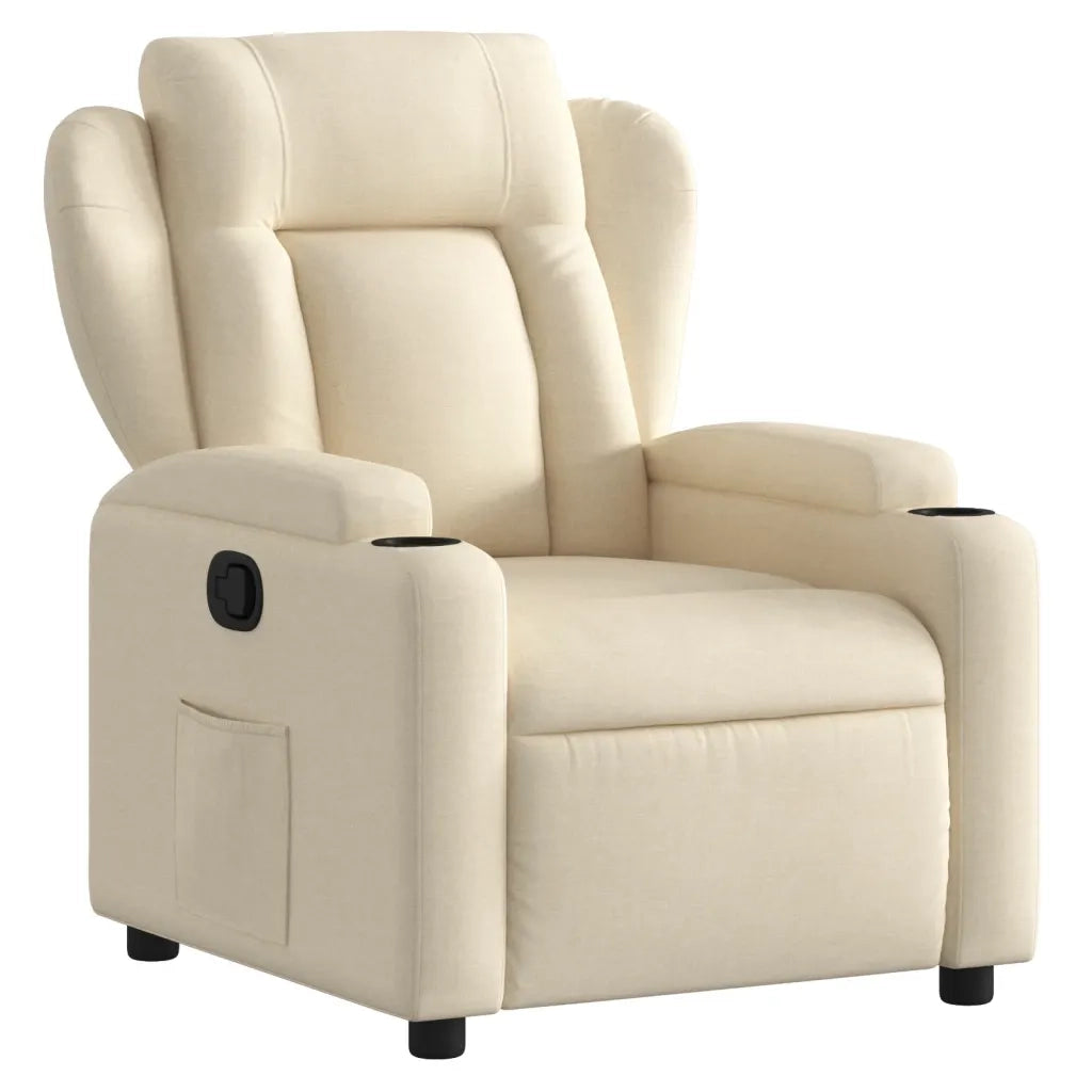Divano Sedia-Poltrona reclinabile in tessuto color crema 918244
