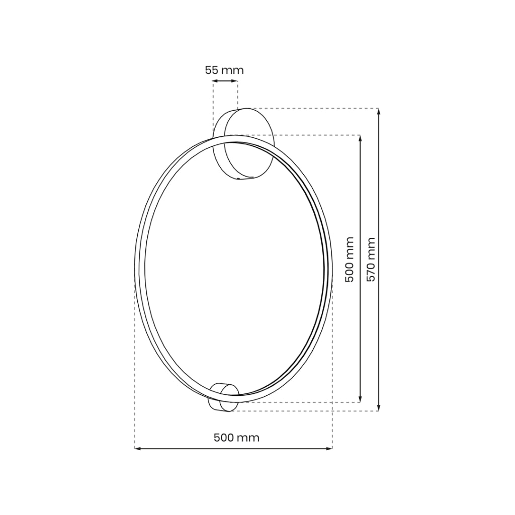 Lampada LED anello parete-soffitto Saturno oro 25W Milagro