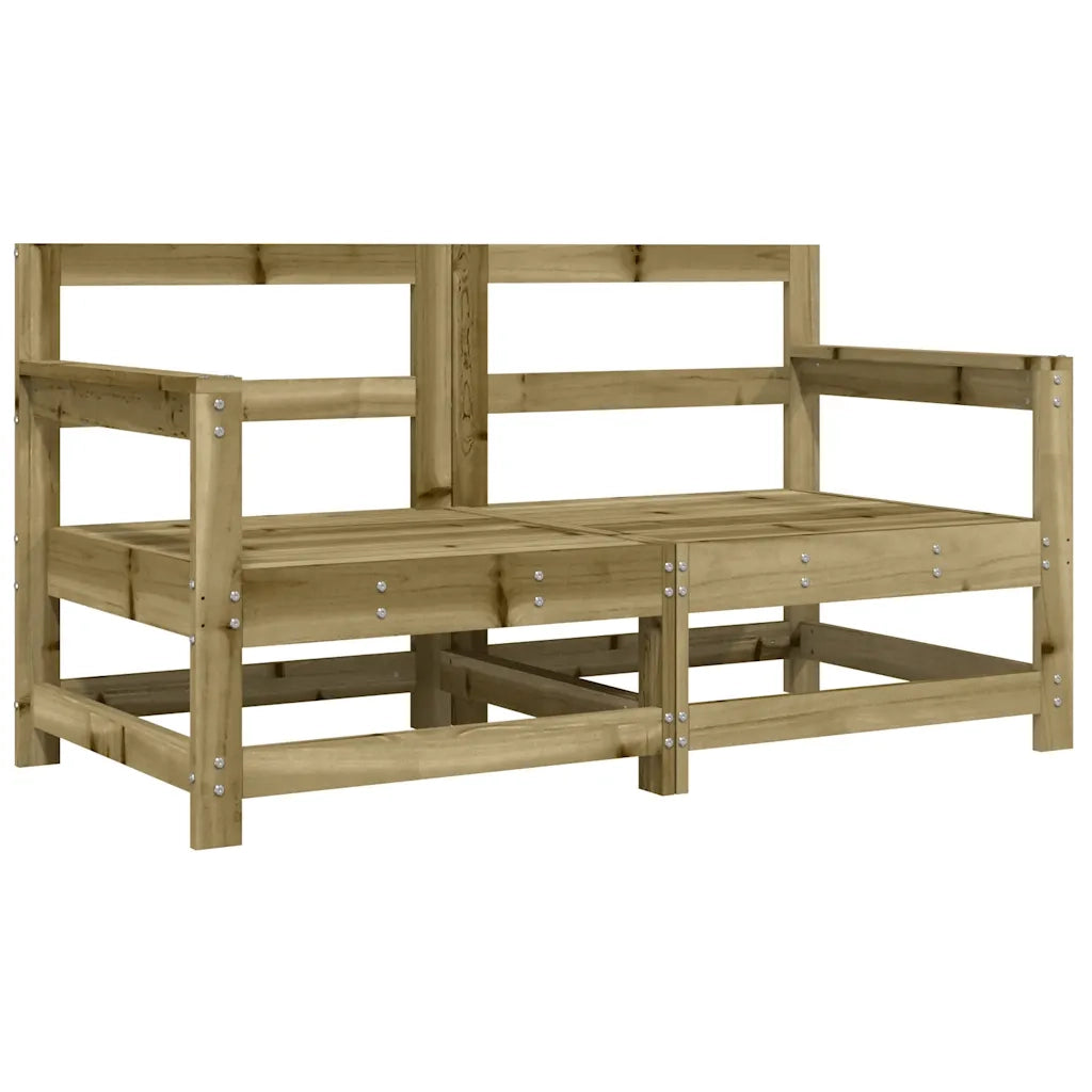 Sedie da Giardino con Cuscini 2 pz in Legno Impregnato di Pino
