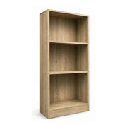 LIBRERIA IN LEGNO CON 3 RIPIANI COLORE ROVERE DIMENSIONI 60X24X120 CM