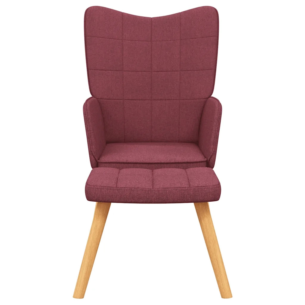 Poltrona Relax con Poggiapiedi Rosso Vino in Tessuto cod mxl 15814