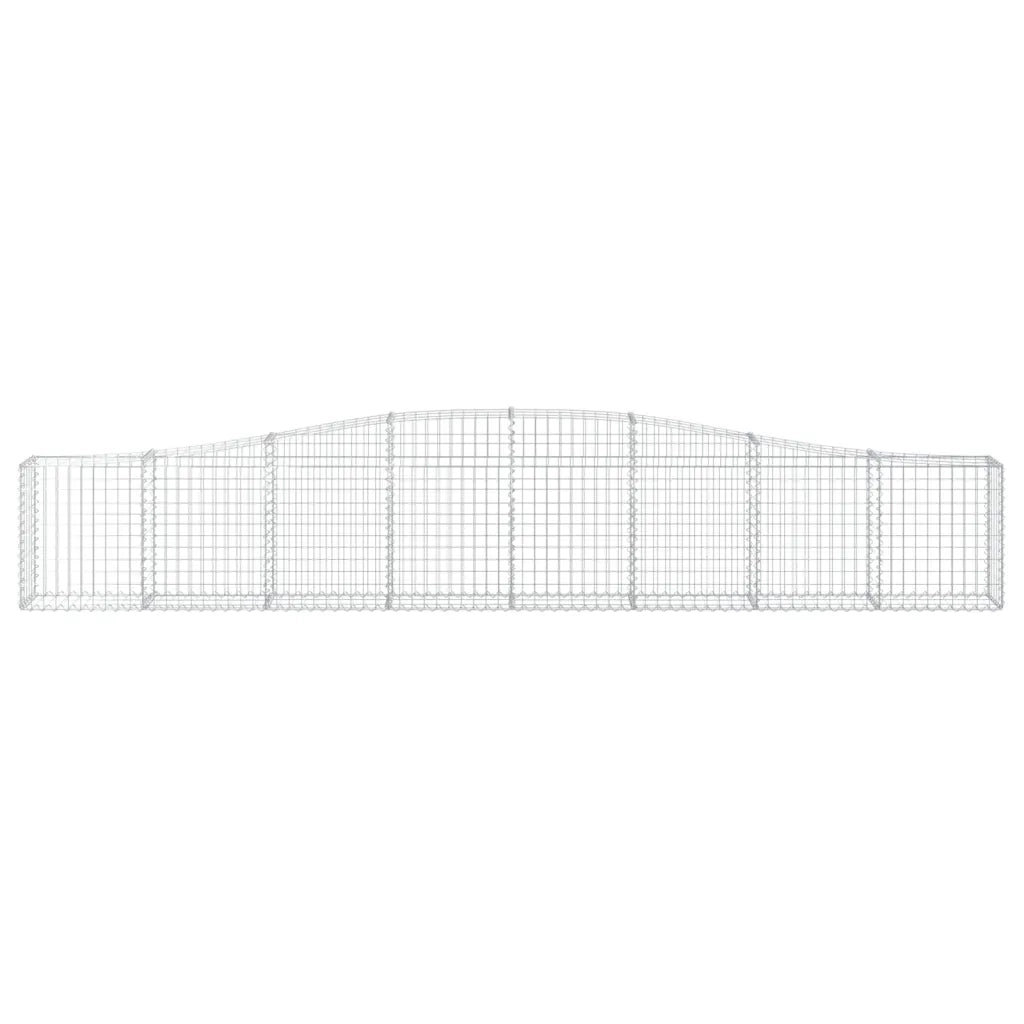 Cesti Gabbioni ad Arco 7 pz 400x30x60/80 cm Ferro Zincato 3145805