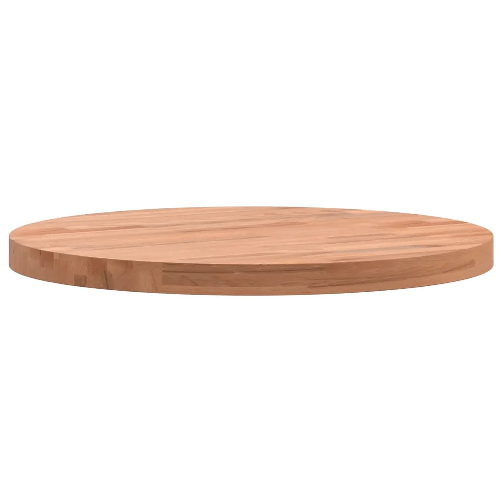 Piano per Tavolo Ø40x2,5 cm Rotondo in Legno Massello di Faggio 355935