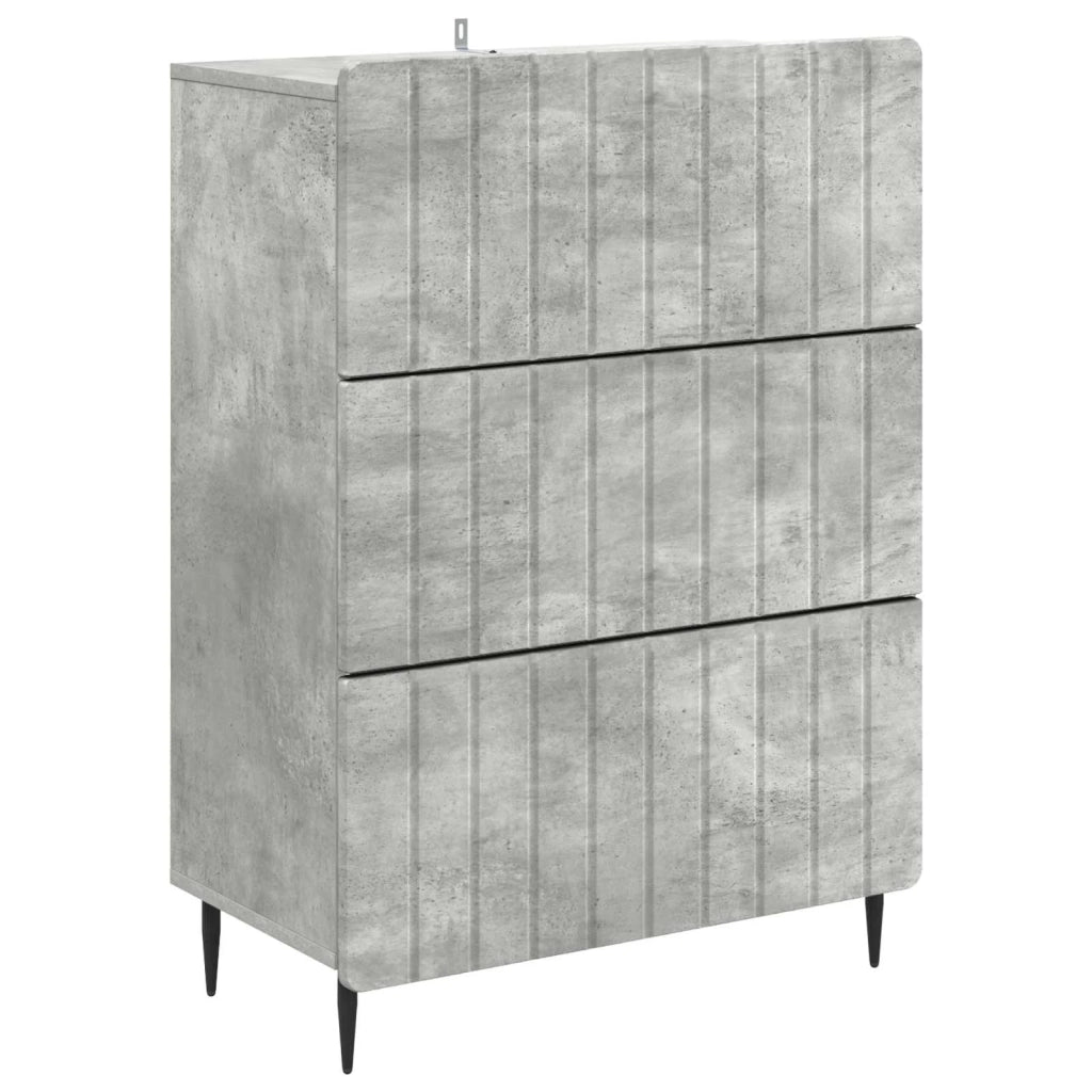 Mobile con Cassetti Grigio Cemento 66 x 34,5 x 92 cm