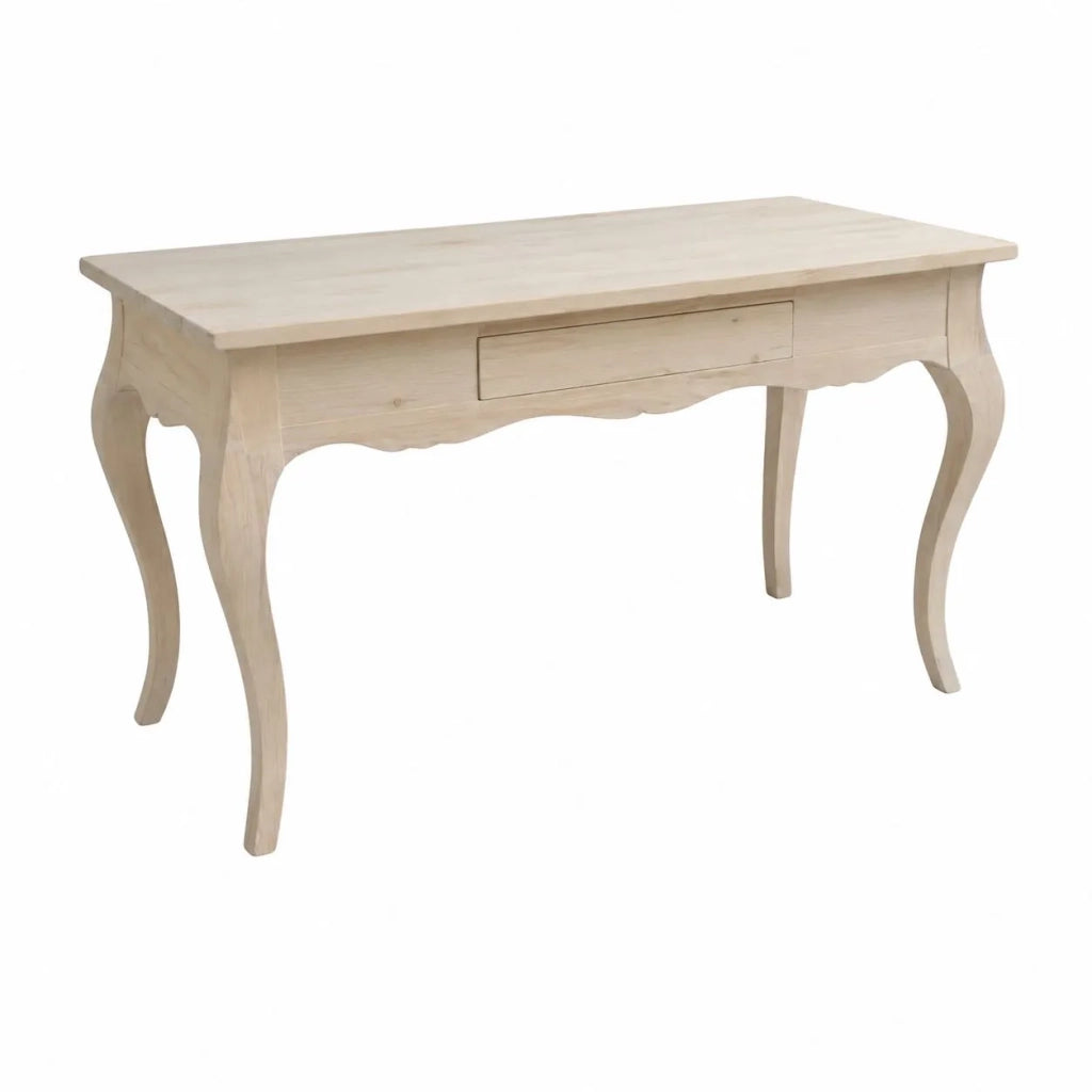Scrivania 1 cassetto classica legno massello grezzo l.160 p.75 h.80 (170) - Mobili 2G
