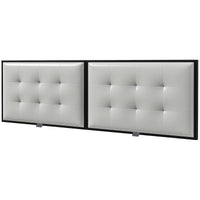 Testiera Letto Matrimoniale in Microfibra Imbottita Trapuntata a Bottoni per Letti da 180cm  Grigio Chiaro