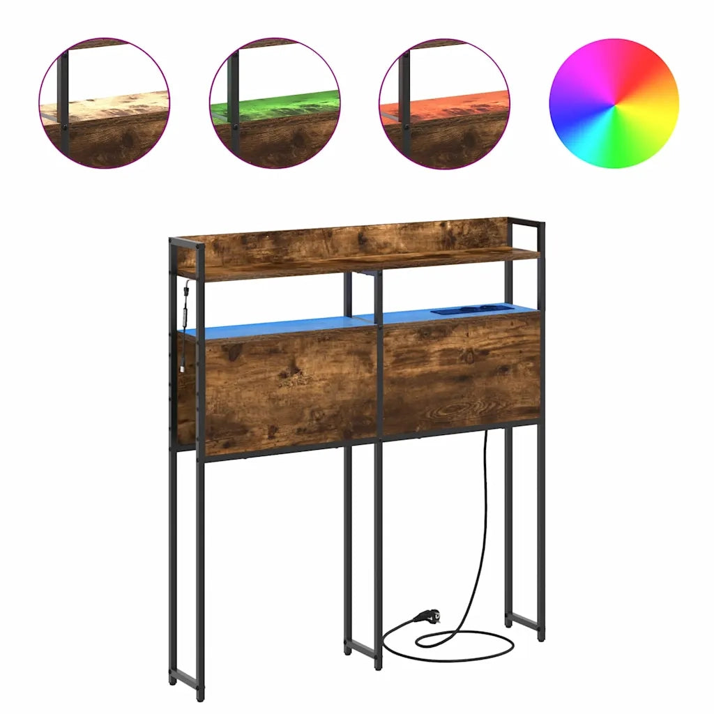vidaXL Testata contenitore Rovere fumo 75 cm Legno multistrato