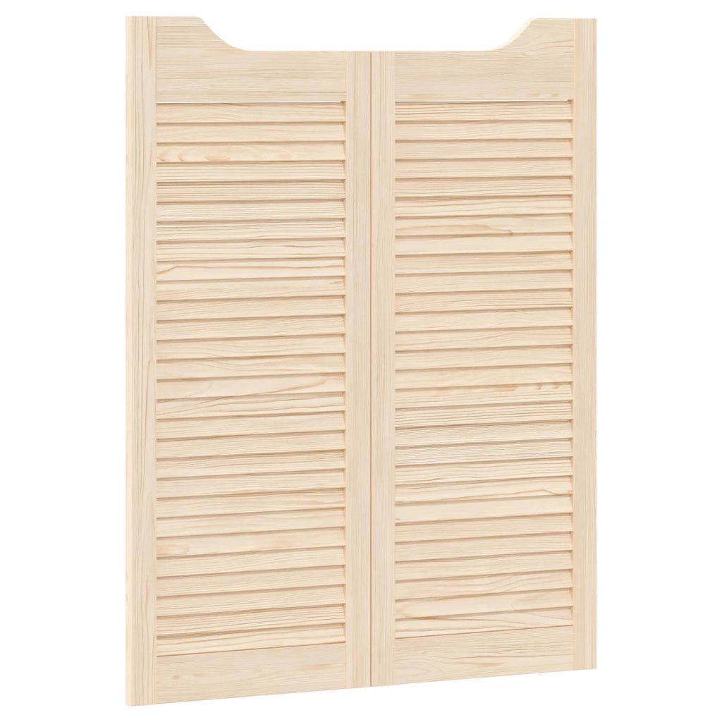 Porte Swing 2 pcs Naturale Legno Massello di Pino