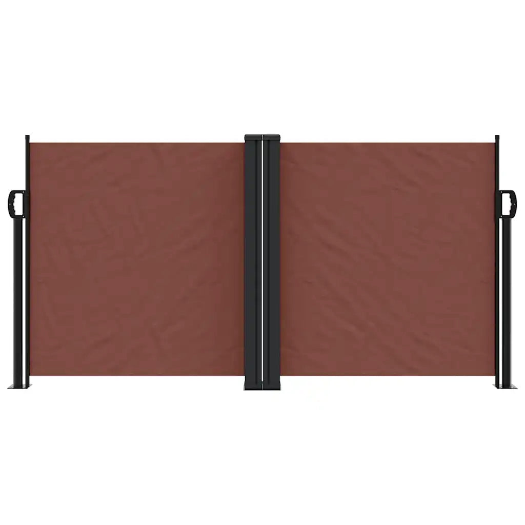 Tenda da Sole Laterale Retrattile-Tenda parasole per balcone per giardino Marrone 120x1200 cm