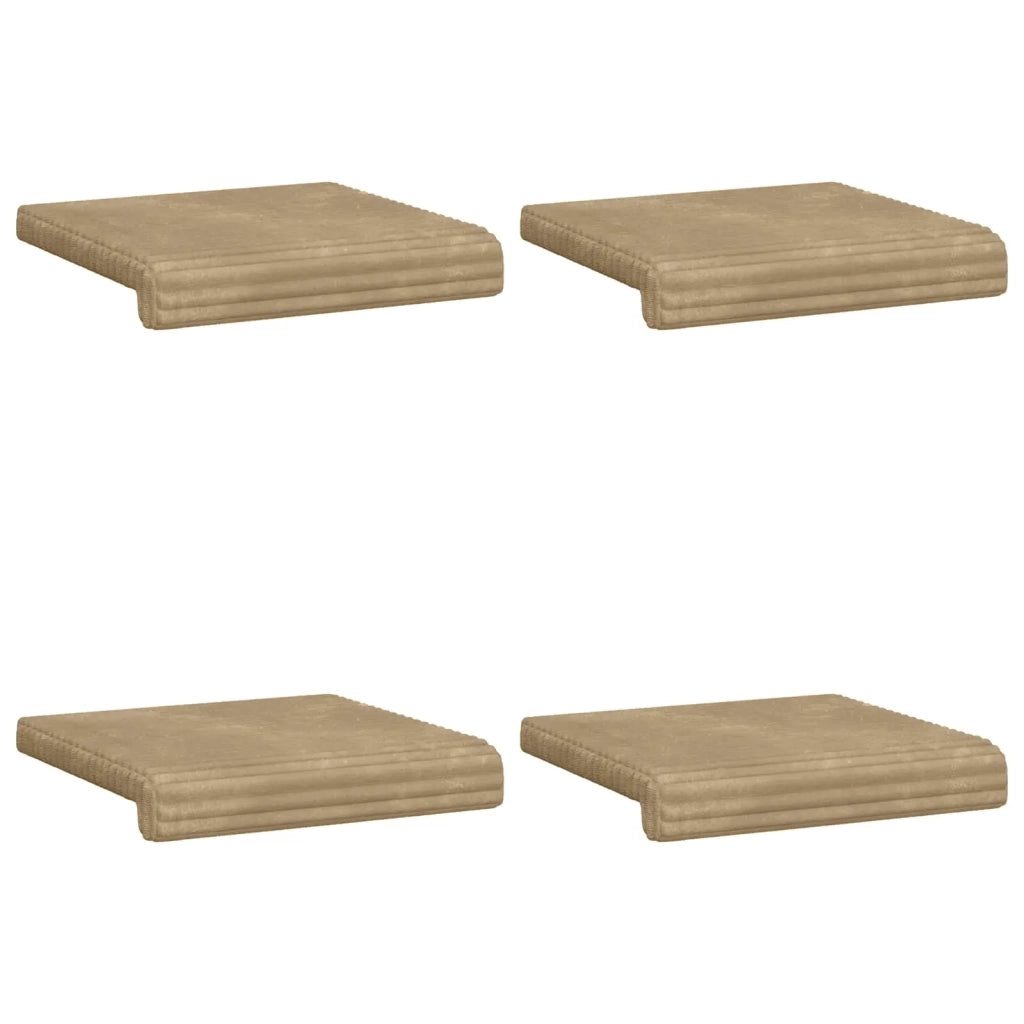 Cuscino per panchina 4 pcs Corduroy Morbido Tortora 42043148