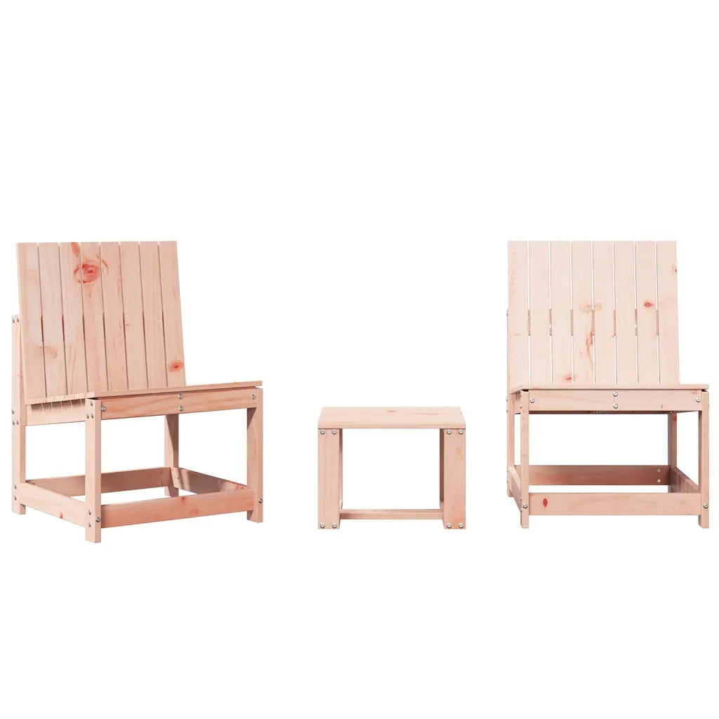 Set Salotto da Giardino 3 pz | Set di Mobili da Esterno in Legno Massello di Douglas