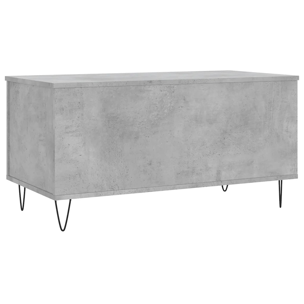 Tavolino Salotto-Tavolino da soggiorno-Tavolo Grigio Cemento 90x44,5x45 cm Legno Multistrato 750968