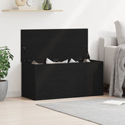 Scatola di stoccaggio  con coperchio in rovere nero 100x42x46 cm in legno ingegnerizzato
