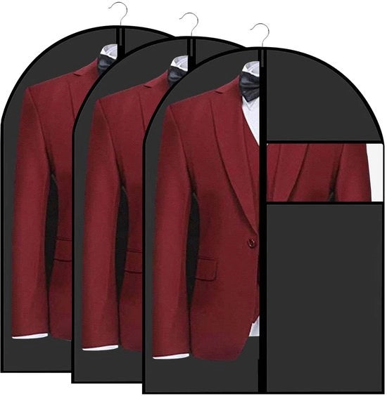 Borsa per abbigliamento 60 x 80 cm - Stoffa impermeabile - Impermeabile - Duraturo - Cerniera a righello - Grande finestra - Borsa per abbigliamento