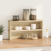 Mensola da cucina-Scaffali da Cucina Impilabili 2 pz Rovere Sonoma 50x15x16 cm