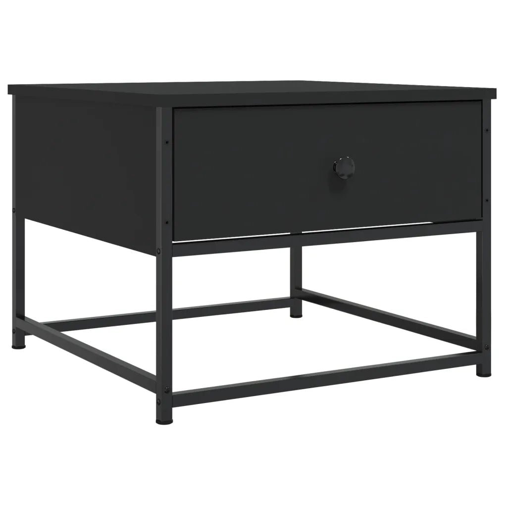 Tavolino da Salotto-Tavolino da soggiorno-Tavolo Nero 51x51x40 cm in Legno Multistrato
