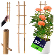Scala di supporto per piante in bambù KADAX, 38 cm, per fiori, con doppio supporto