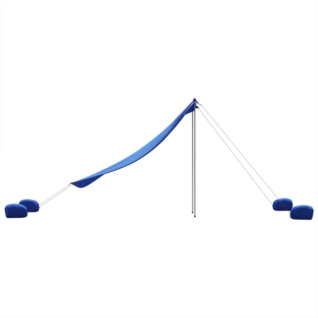 Baldacchino da Spiaggia con Ancore per la Sabbia Blu 214x236 cm 4008641