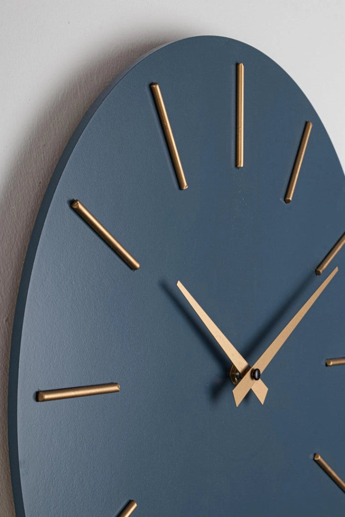 Orologio da Parete  Ø40x5 cm in Legno TimeLine Blu