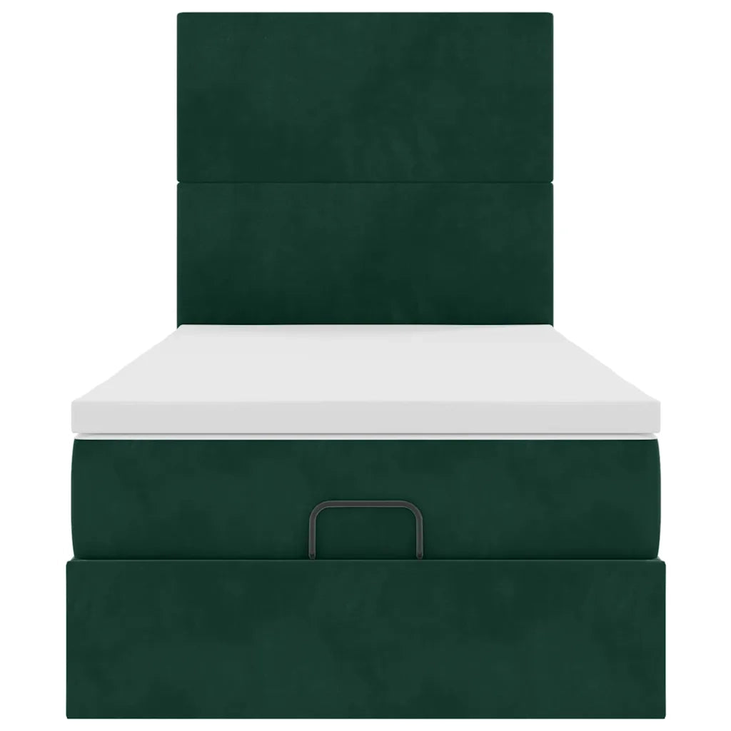 Struttura Letto Pouf con Materassi 100x200 cm Velluto 3314231