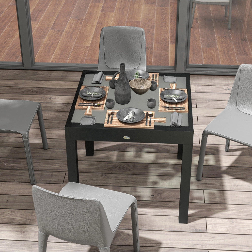 Tavolo da pranzo esterno allungabile ¨C zephmum ¨C 160x80x75 cm nero