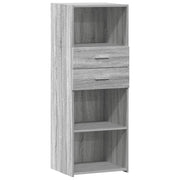 Buffet credenza cassettiera armadio mobile contenitore organizer cucina soggiorno salotto rovere Sonoma alto 45 x 42,5 x 124 cm legno ingegnerizzato grigio 02_0035367