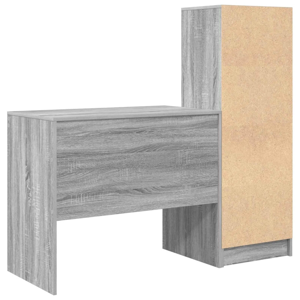 Scrivania con cassetto con lo scaffale 2 pcs Grigio Sonoma 3337366