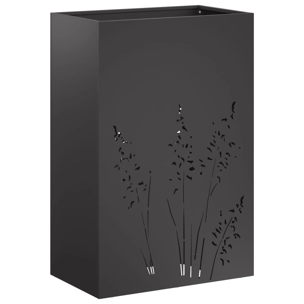 Vaso da giardino 2 pz Nero 50 x 30 x 75 cm 8005779