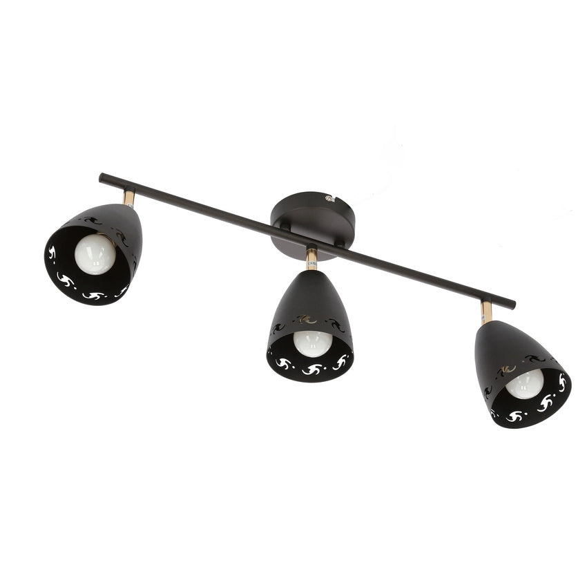 Plafoniera Candellux Coty 93-67173 3xE14 70cm nero/oro