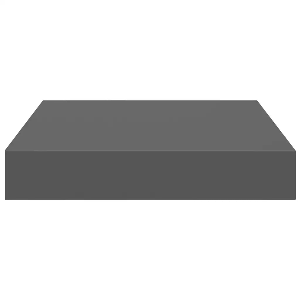 Scaffali a Parete 2 pz Grigio Lucido 23x23,5x3,8 cm in MDF 323782