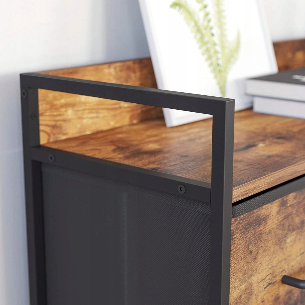 Cassettiera industriale Valora in stile loft, marrone rustico | contenitore