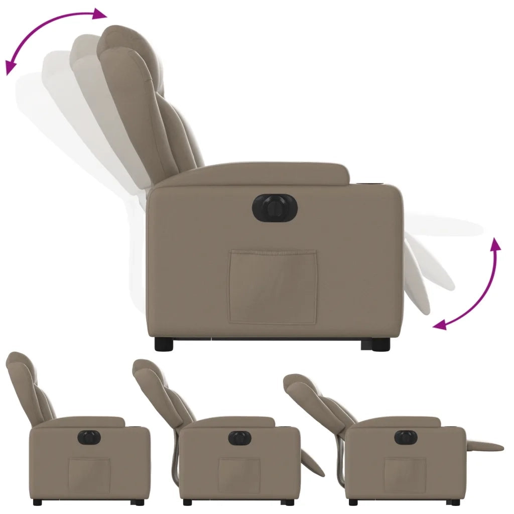 Poltrona Alzapersona Reclinante Elettrica Cappuccino Similpelle 3204564