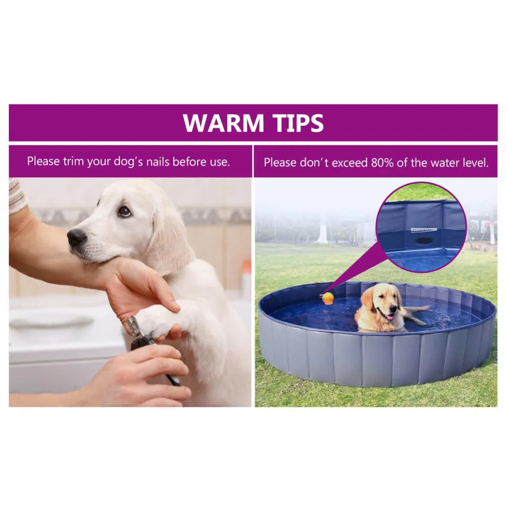 Piscina per Cani Pieghevole Rossa 300x40 cm in PVC CFW7255587