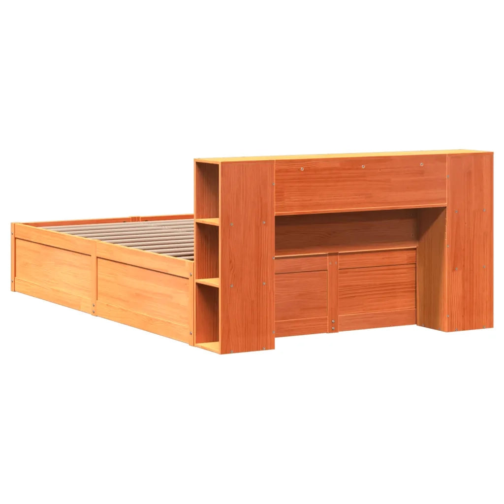 vidaXL Letto senza Materasso Marrone Cera 140x190 cm in Legno di Pino