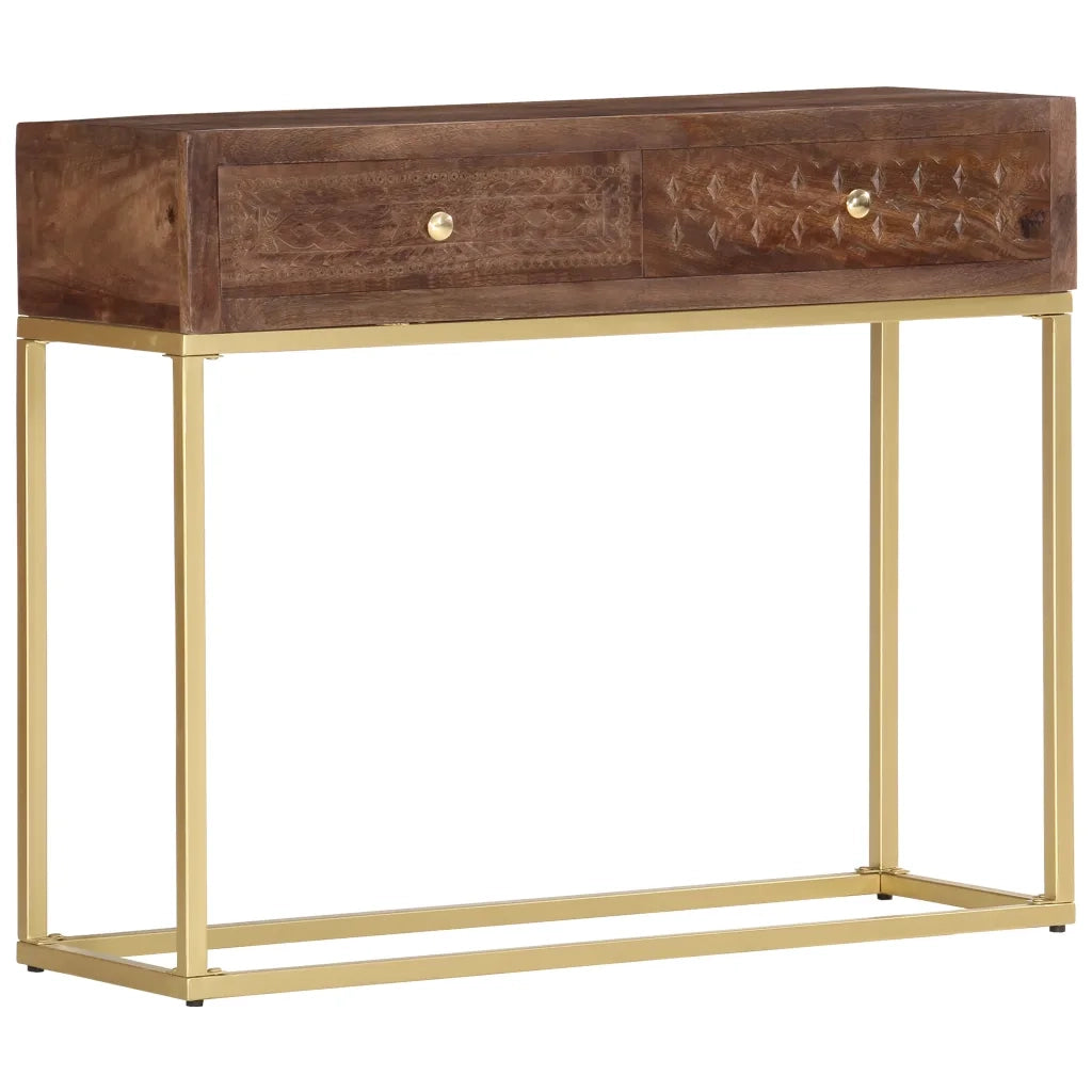 Tavolo Consolle 90x30x75 cm in Legno Massello di Mango 286555