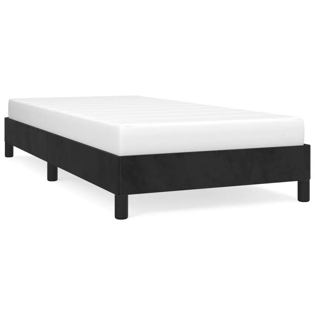 Letto singolo | Letto per adulti | Giroletto Nero 90x190 cm in Velluto