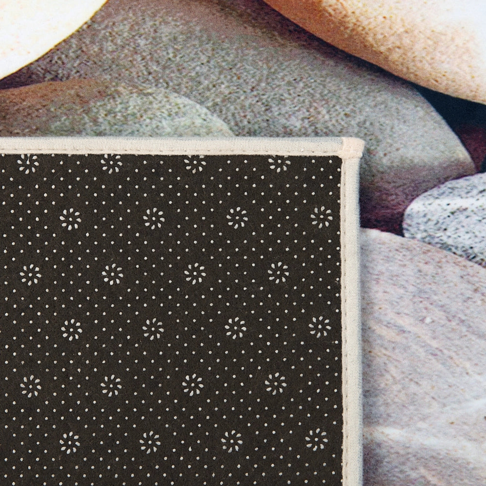 Tappeto tappetino Moquette Tessuto Poliestere Motivo Moderno Ciottoli Stampa 3D Rettangolare 80 x 150 cm