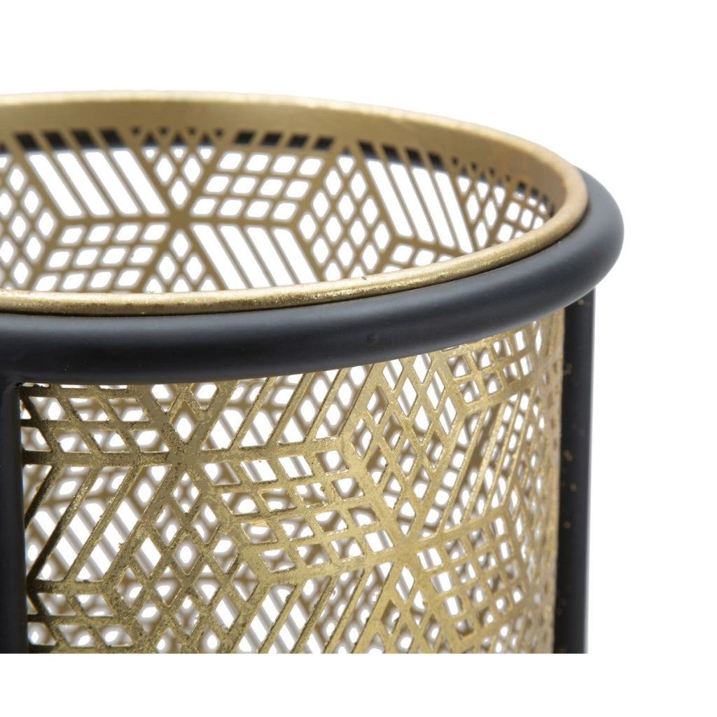 Vaso per Piante VKH685, Oro, Metallo, 23x23x80 cm