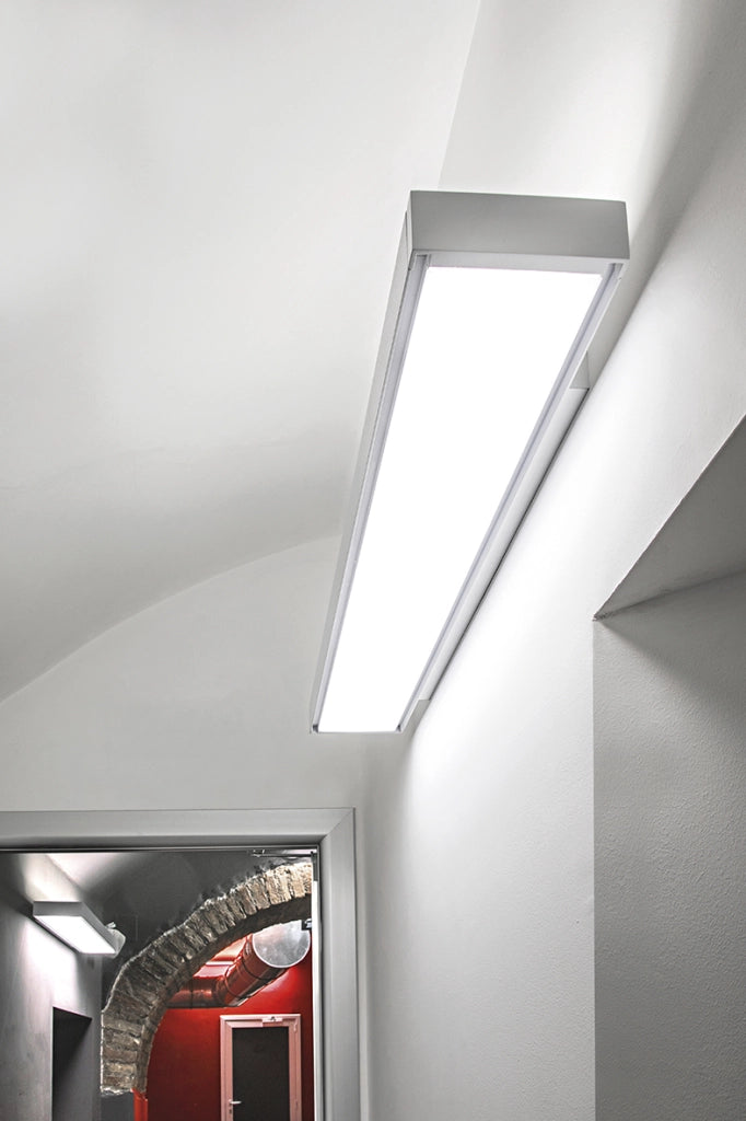 Tofu Applique LED Biemissione 20W 3000K CRI90 DALI Grigio - Lampada da Parete Dimmerabile in Alluminio - Rossini Group
