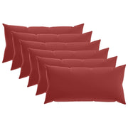 Federa 6 pcs HEERLEN Rosso Vino 40 x 70 cm Poliestere 909634
