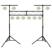 Stativo per Luci Nero 338x115x(180-300) cm Acciaio 70179