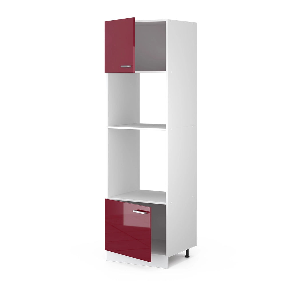 Vicco Set mobili bagno Rosso lucido 60 cm