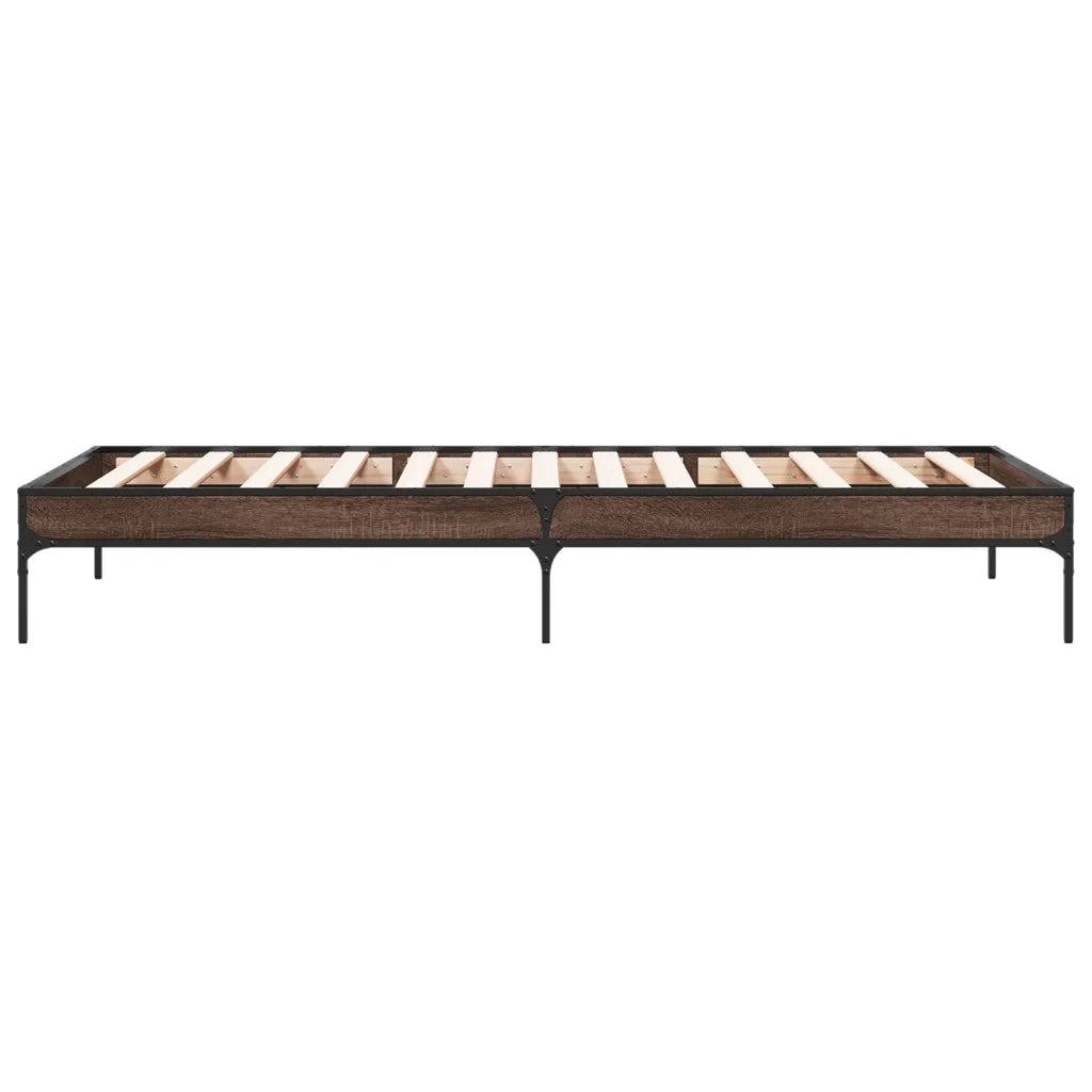 Giroletto Rovere Marrone 100x200 cm Legno Multistrato e Metallo