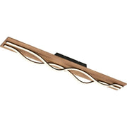 Briloner plafoniera led ondulata 98 cm 29w 3200lm nero legno