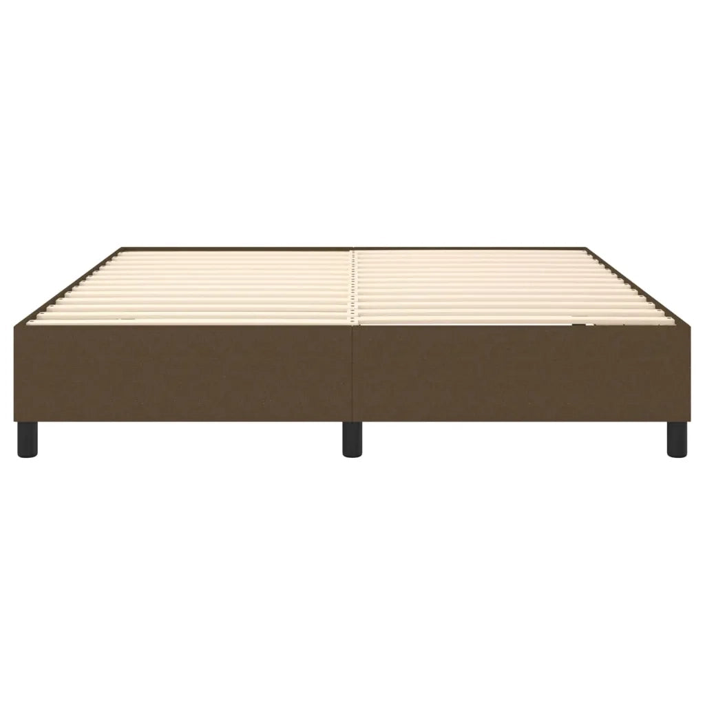 Struttura Letto a Rete a Molle-Giroletto Marrone Scuro 160x200 cm Tessuto 677458