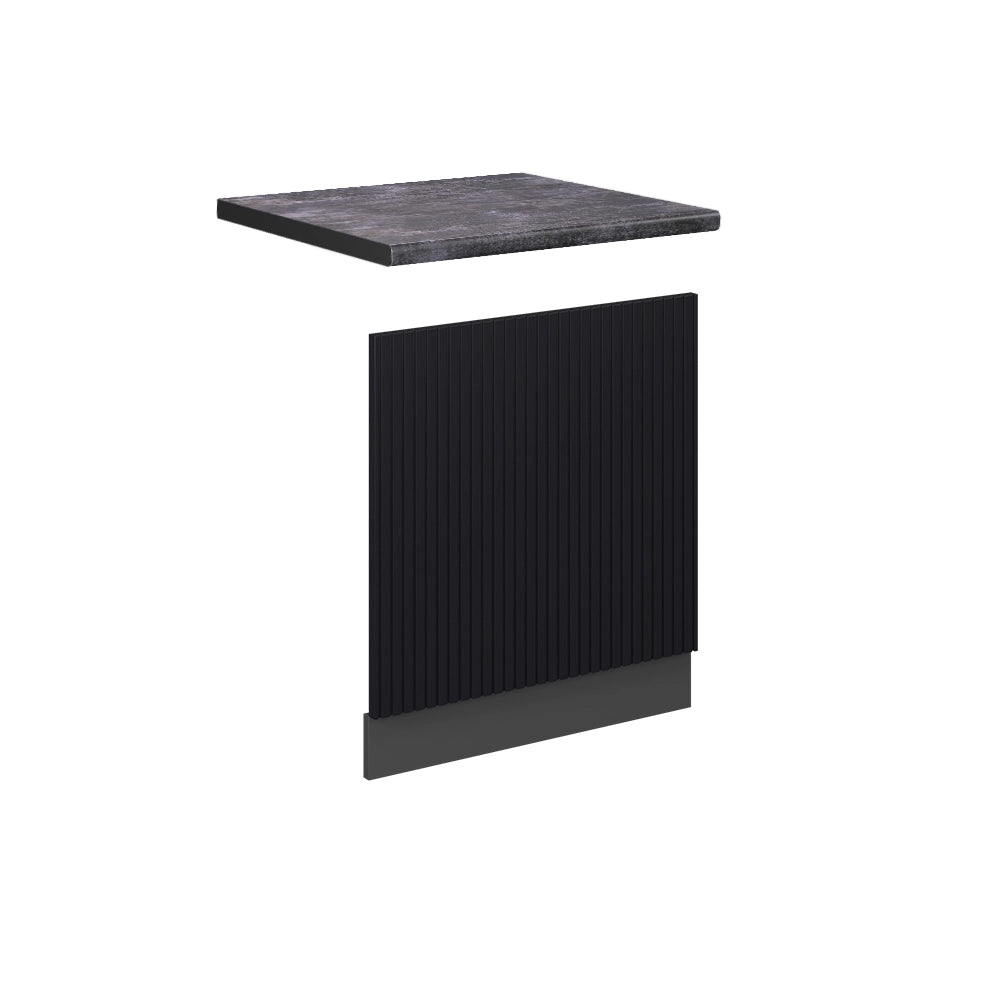 Pannello frontale Fame-Line Nero rigato/Antracite 60 cm, PL Antracite Vicco