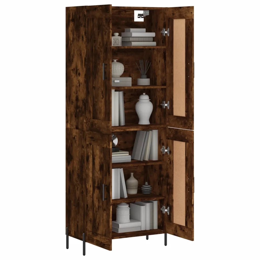 Credenza Rovere Fumo  69,5x34x180 cm in Legno Multistrato 3199694