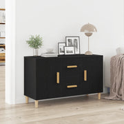 Credenza Rovere Nero 100x36x60 cm in Legno Multistrato 862094
